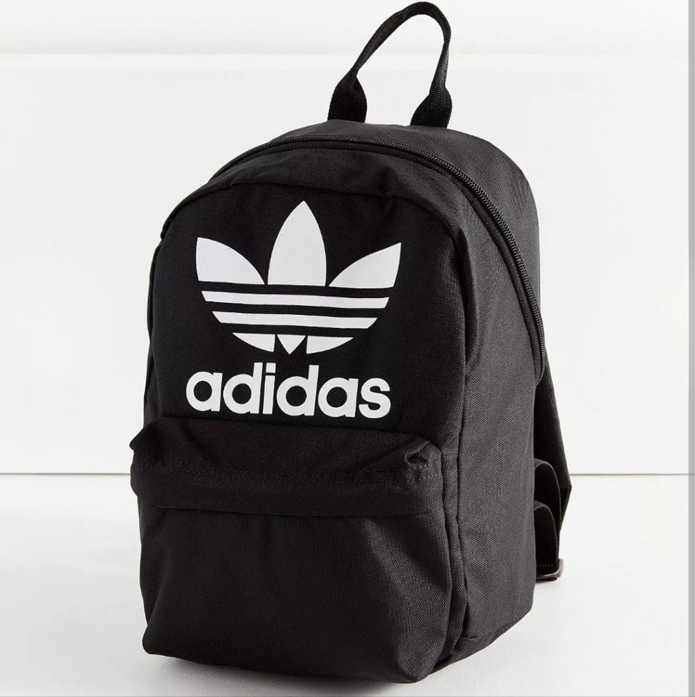 Adidas Trefoil Black and White Unisex Mini Backpack, EUC, 12H X 8W - Picture 4 of 13
